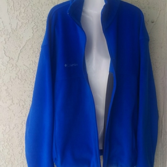Columbia blue fleece zippered pocketed jacket - Picture 2 of 8
